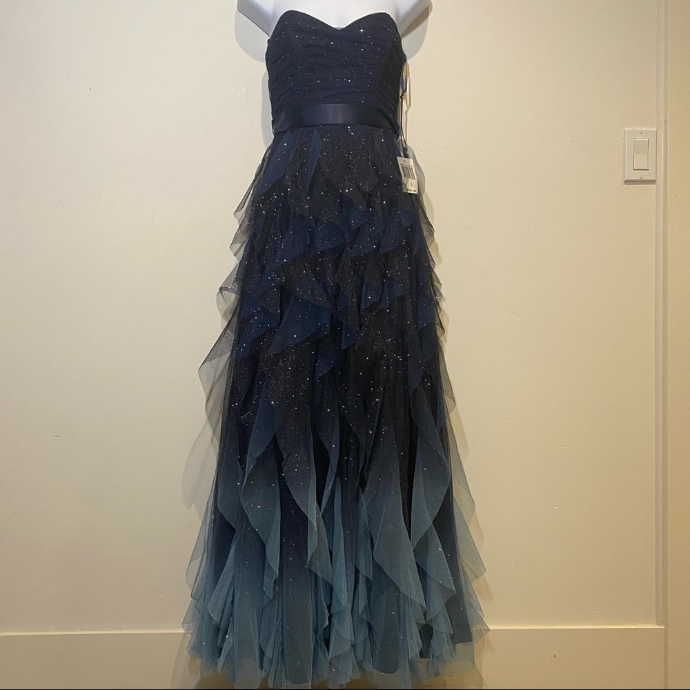 Nights by Teaze Me Blue ombre Ball Gown